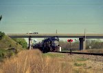 CSX 2687 leads a train under US Hwy 501